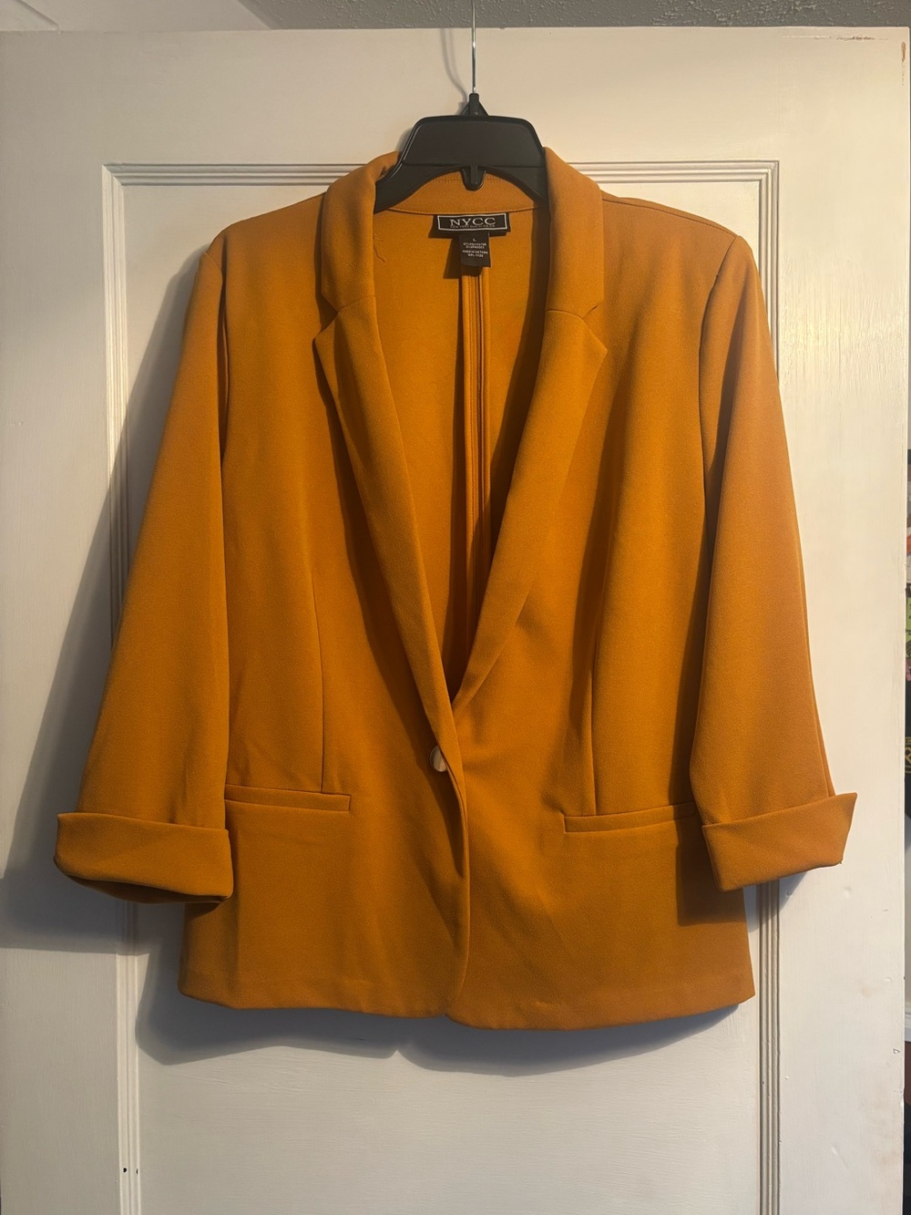New York & Company Women's Mustard Blazer
